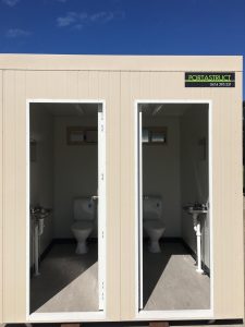 Portable toilet cubicles